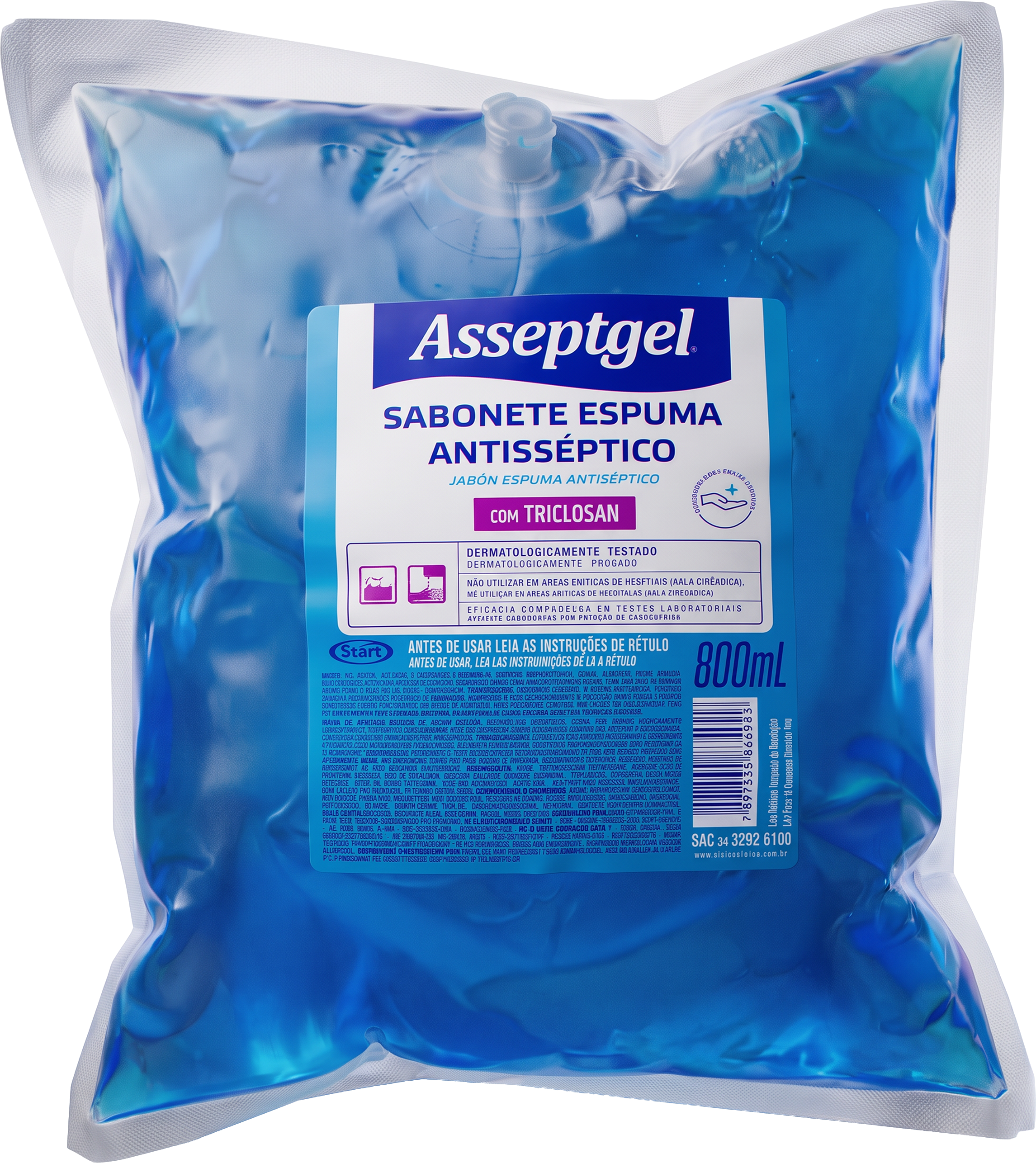 Jabón En Espuma Asseptgel Con Triclosán Bag