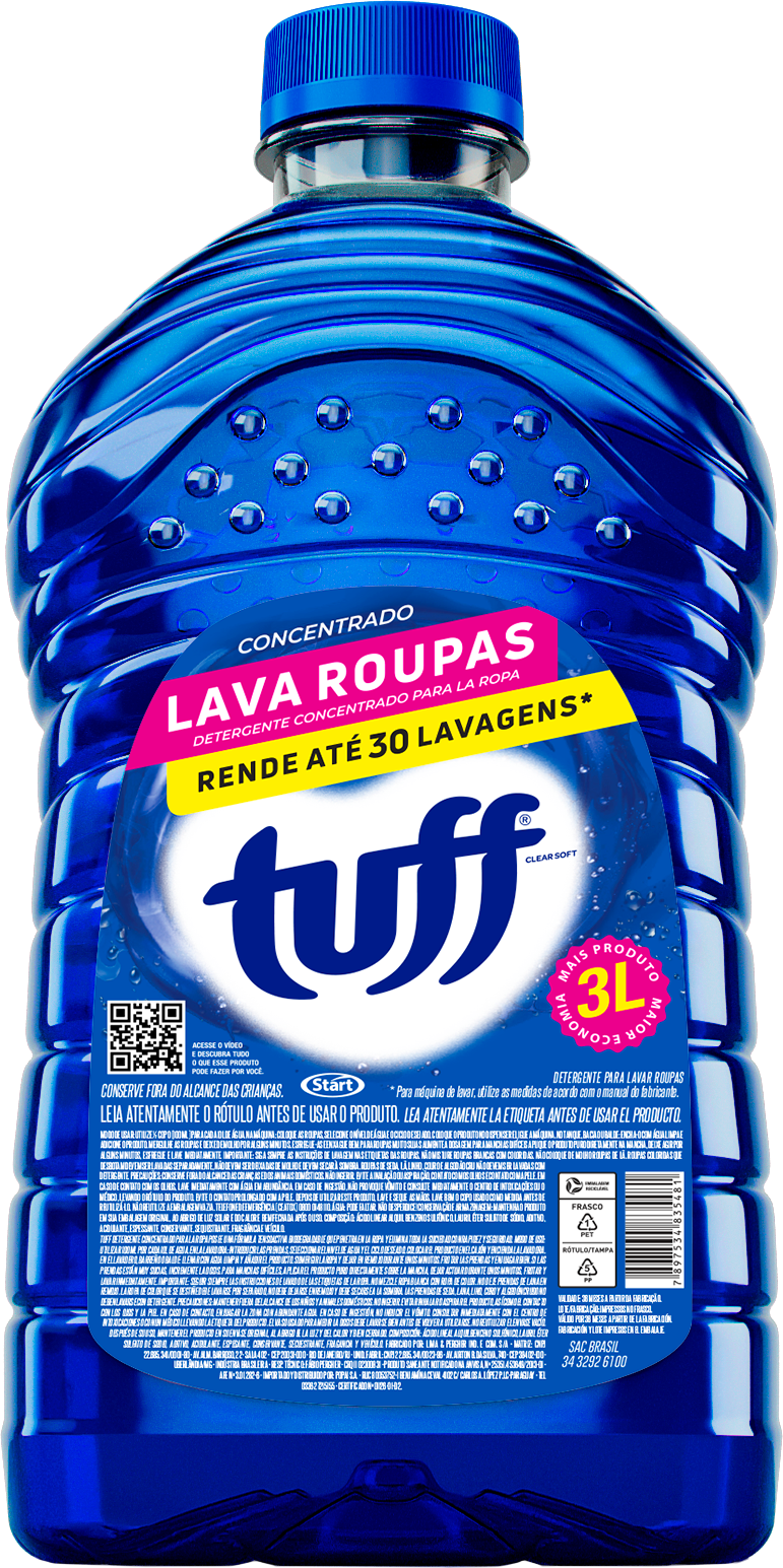 Detergente para Ropa Concentrado Tuff 3L Clear