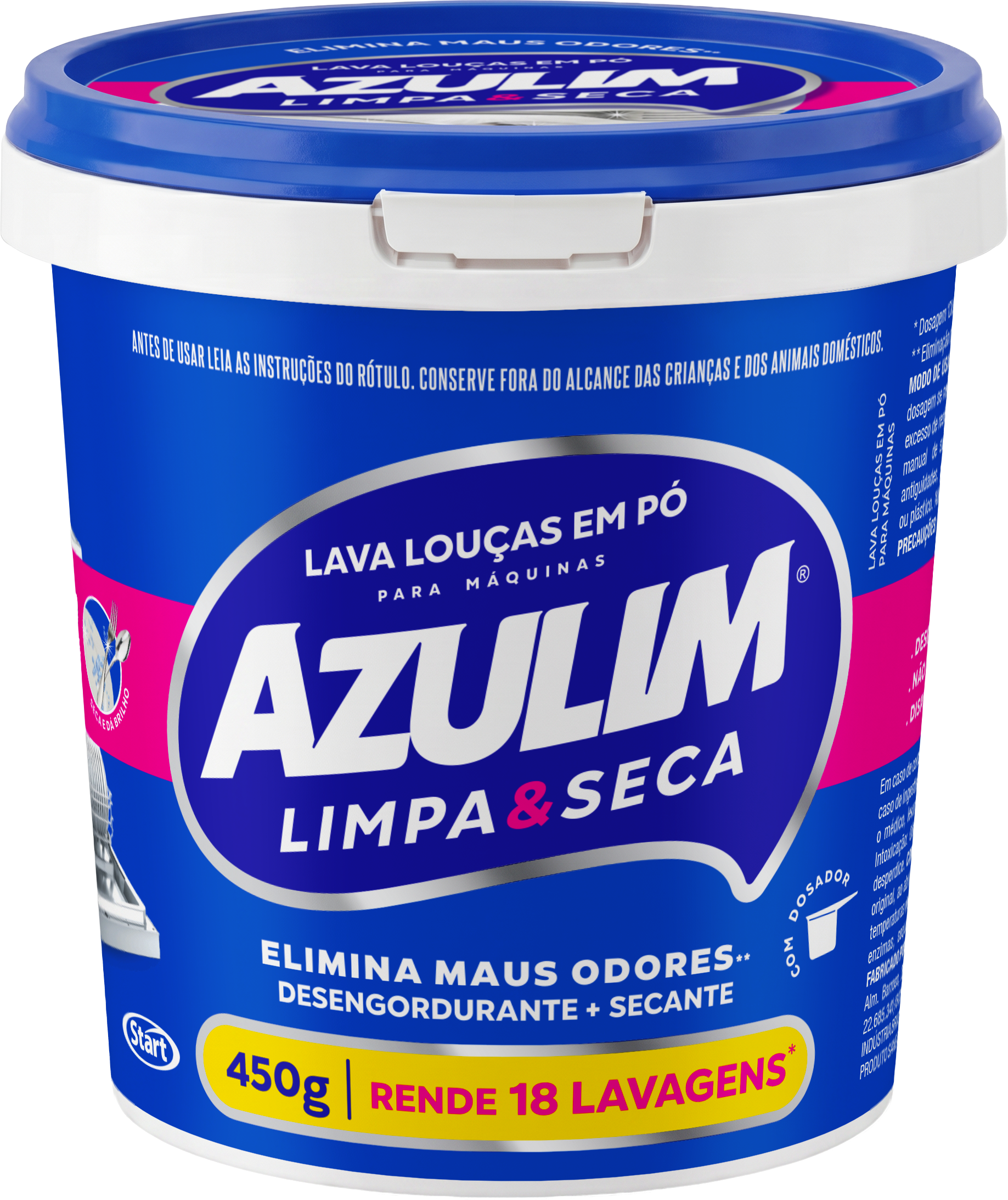 LAVAVAJILLAS EN POLVO PARA LAVAVAJILLAS AUTOMÁTICOS AZULIM