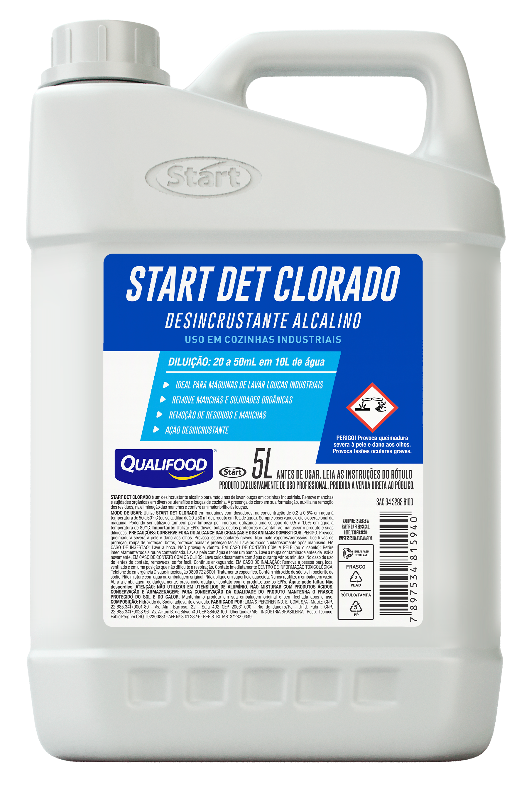 Desincrustante Alcalino Clorado Start Det Qualifood