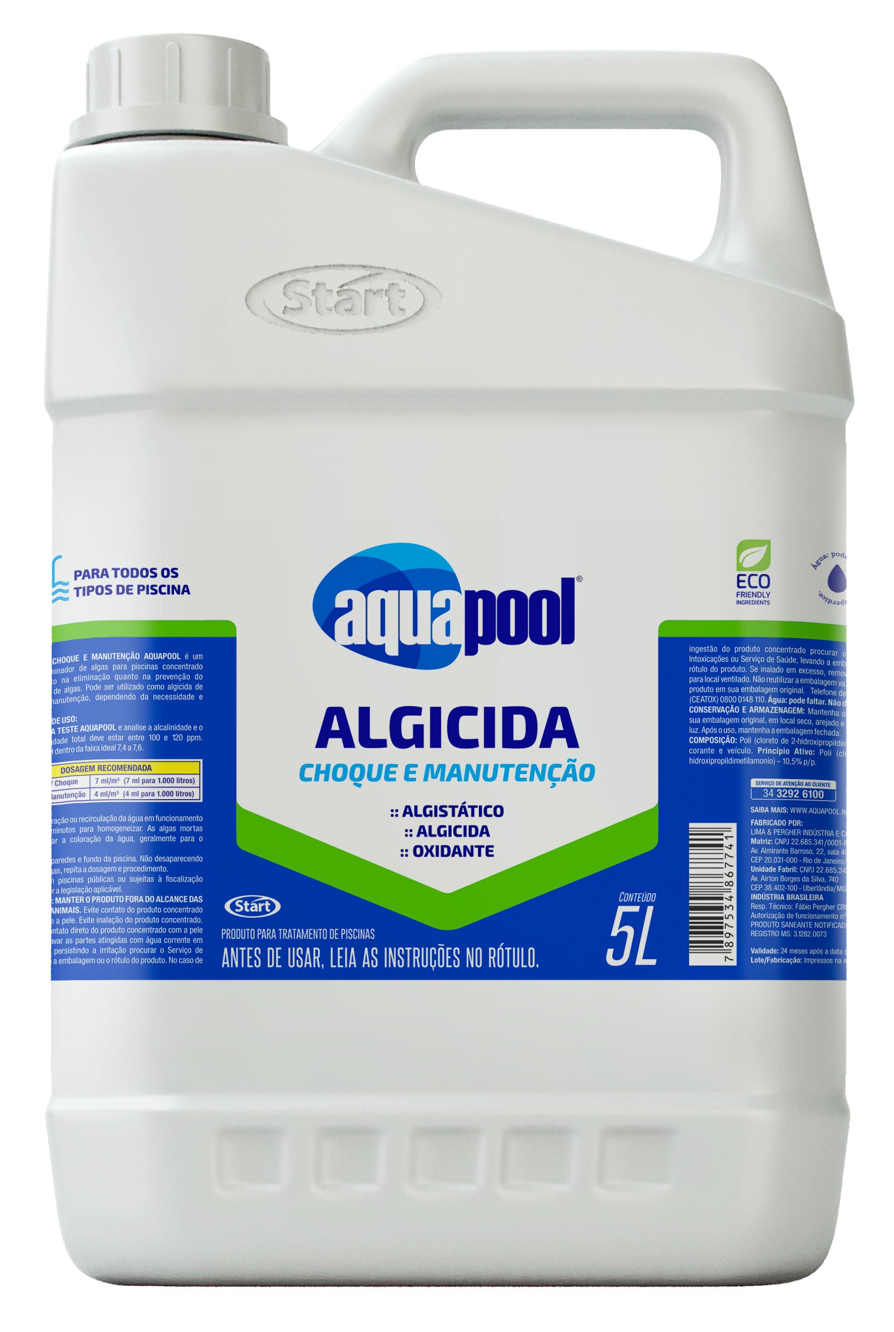 Algicida Choque E Manutenção Aquapool
