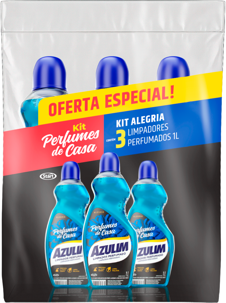 Kit Limpador Perfumado Azulim Perfumes de Casa Alegria