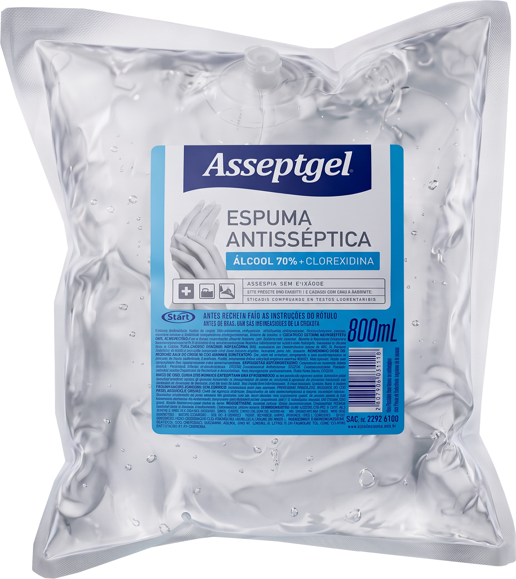 Espuma Antiséptica Con Clorhexidina Asseptgel