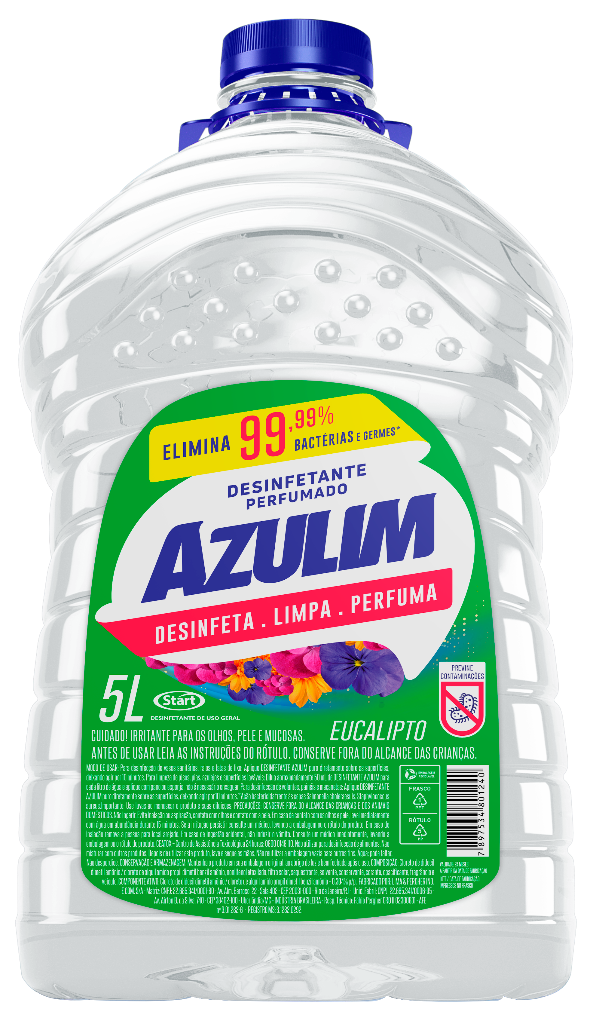Desinfetante Perfumado Azulim Eucalipto